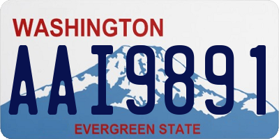 WA license plate AAI9891