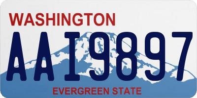WA license plate AAI9897