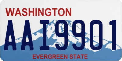 WA license plate AAI9901