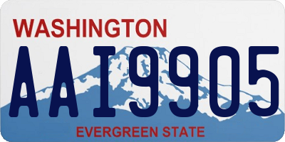 WA license plate AAI9905