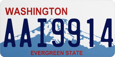 WA license plate AAI9914