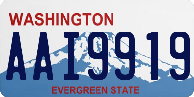 WA license plate AAI9919