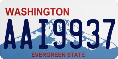 WA license plate AAI9937