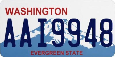 WA license plate AAI9948