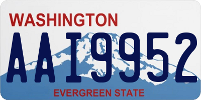 WA license plate AAI9952