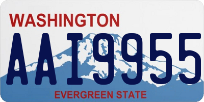 WA license plate AAI9955