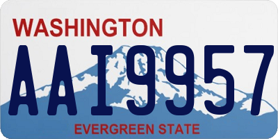 WA license plate AAI9957