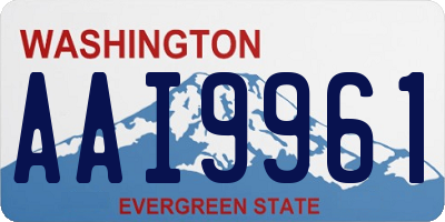 WA license plate AAI9961