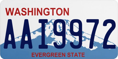 WA license plate AAI9972