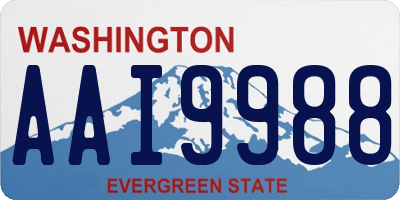 WA license plate AAI9988