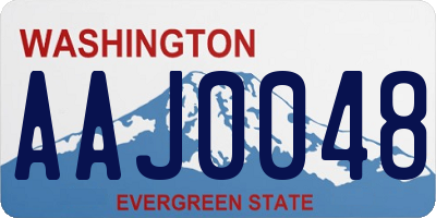 WA license plate AAJ0048