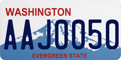 WA license plate AAJ0050