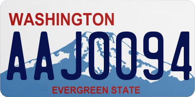 WA license plate AAJ0094
