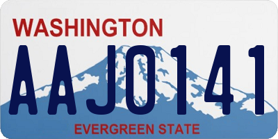 WA license plate AAJ0141
