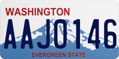 WA license plate AAJ0146