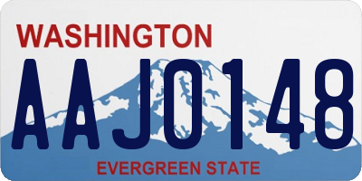 WA license plate AAJ0148