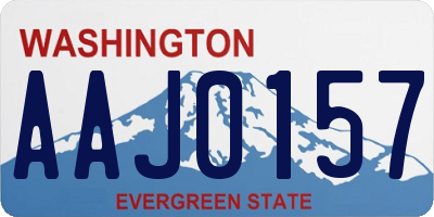 WA license plate AAJ0157