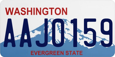 WA license plate AAJ0159