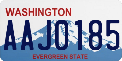 WA license plate AAJ0185