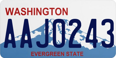 WA license plate AAJ0243
