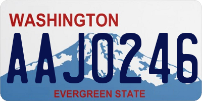 WA license plate AAJ0246