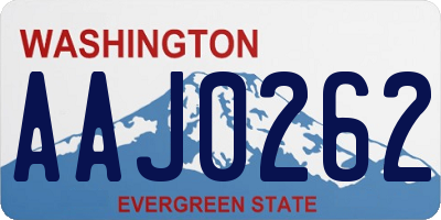 WA license plate AAJ0262