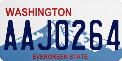 WA license plate AAJ0264