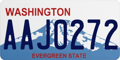 WA license plate AAJ0272