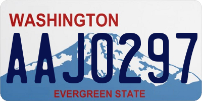 WA license plate AAJ0297