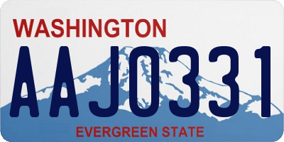 WA license plate AAJ0331