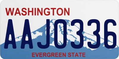 WA license plate AAJ0336