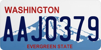 WA license plate AAJ0379