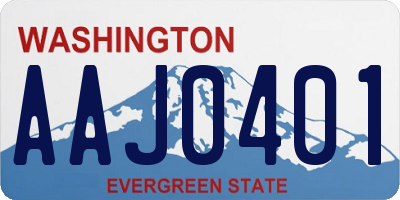 WA license plate AAJ0401