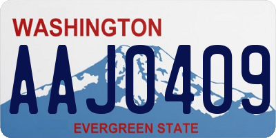 WA license plate AAJ0409