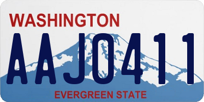 WA license plate AAJ0411