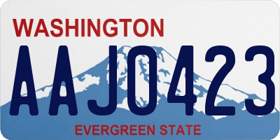 WA license plate AAJ0423