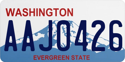 WA license plate AAJ0426