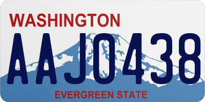 WA license plate AAJ0438