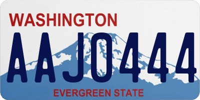 WA license plate AAJ0444