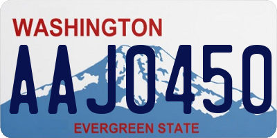 WA license plate AAJ0450
