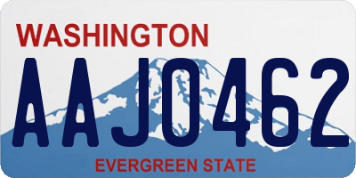 WA license plate AAJ0462