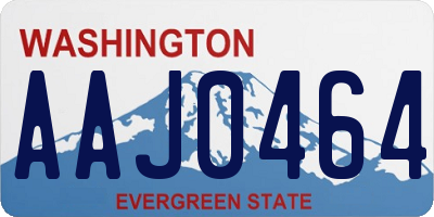WA license plate AAJ0464