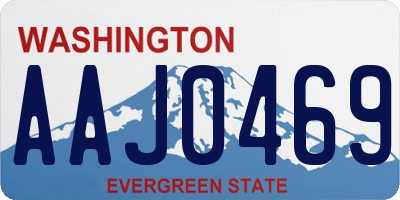 WA license plate AAJ0469