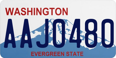 WA license plate AAJ0480