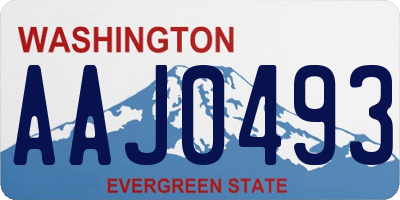 WA license plate AAJ0493