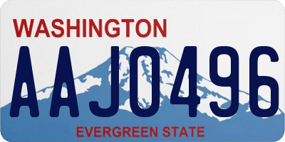 WA license plate AAJ0496
