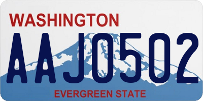 WA license plate AAJ0502