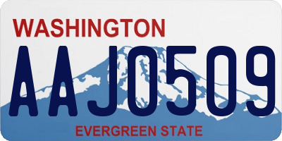 WA license plate AAJ0509