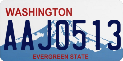 WA license plate AAJ0513