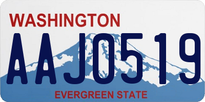 WA license plate AAJ0519
